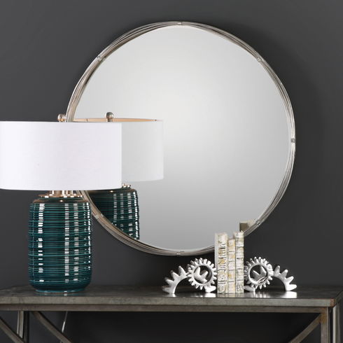 Ohmer Round Metal Coils Mirror