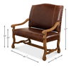 Italian Leather Settee thumbnail 12