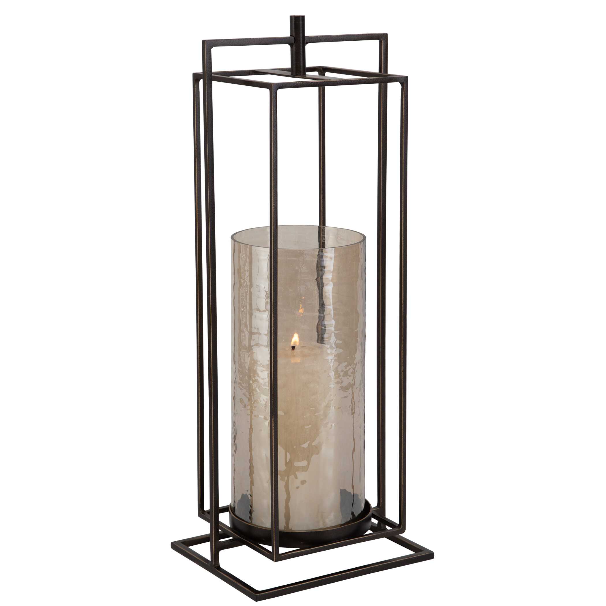 Wenman Bronze Candleholder, Decorative by Uttermost, 7" width x 18.5" height x 5.75" depth View 3