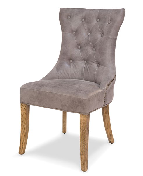 Sophie Side Chair,Gray Leather
