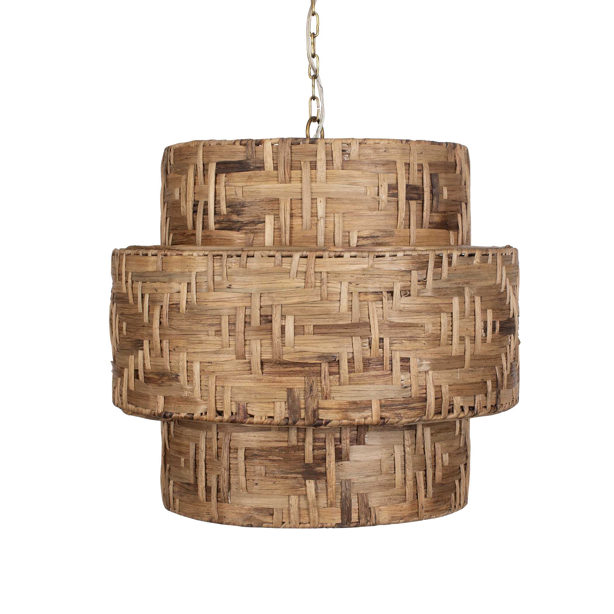 Water Hyacinth 4 Light Woven Pendant large image 