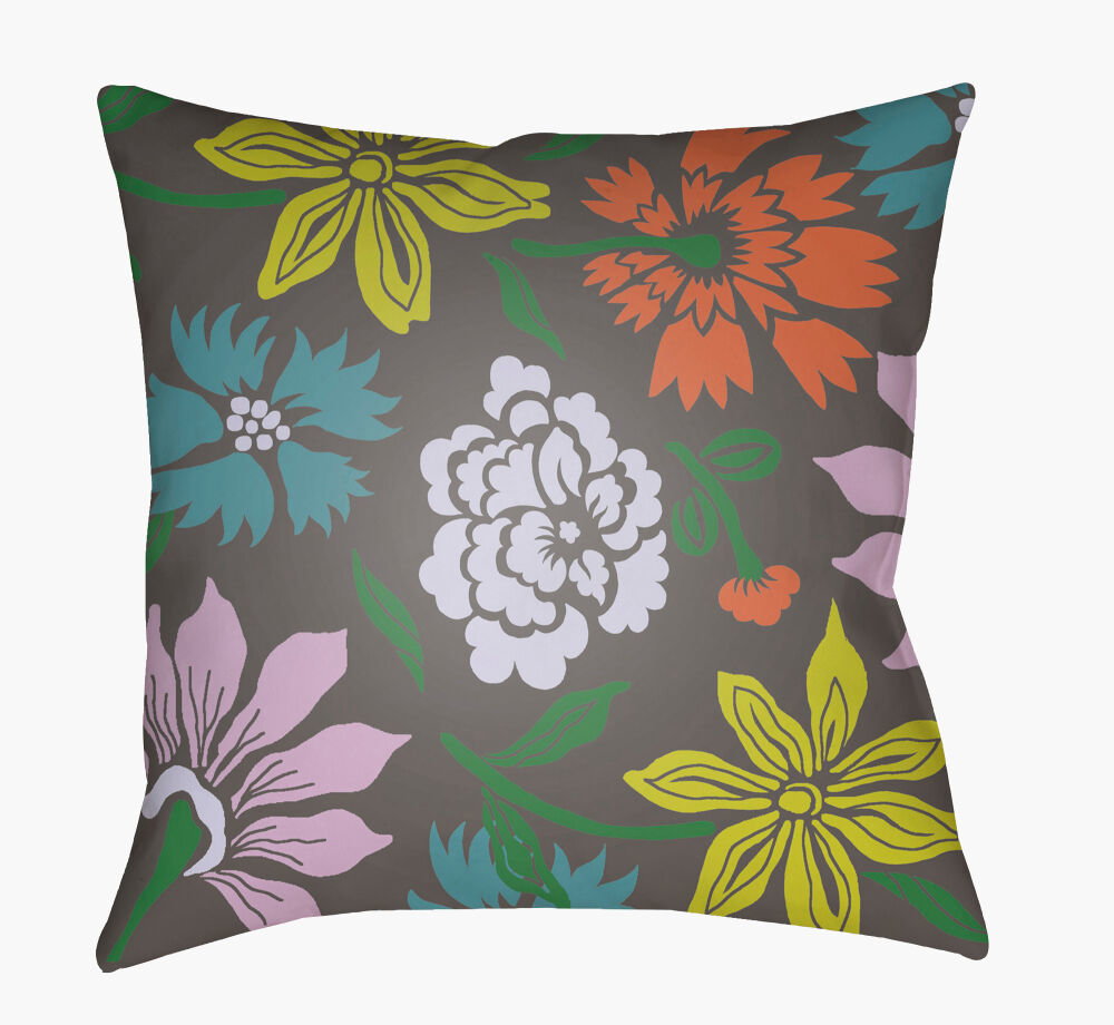 Moody Floral Accent Pillow, Decorative Pillow by Surya, 18" length x 18" width