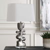 Free Flowing Nickel Table Lamp thumbnail 3
