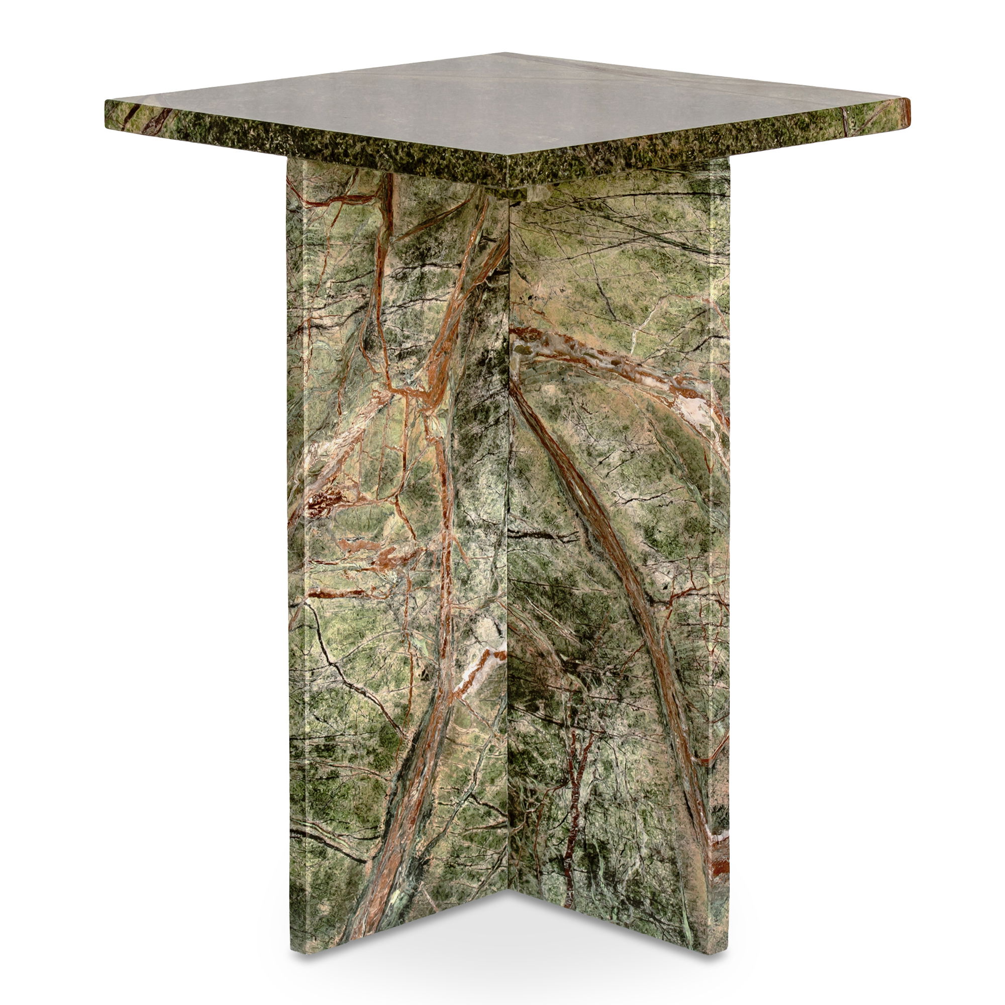 Blair Accent Table Rainforest Green Marble large image 