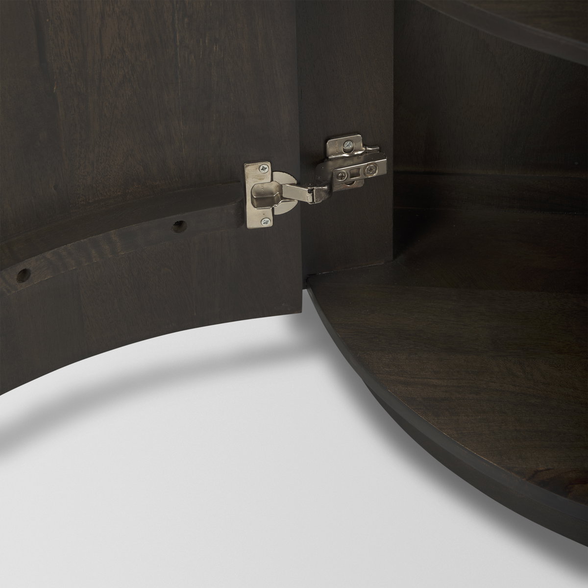 Terra Fluted Dark Brown 2-Door Accent Cabinet, Cabinets & Chest by Mercana, 42" length x 19" width x 32" height View 12