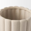 Mira Tall Textured Blush Beige Fluted Ceramic Vase thumbnail 3