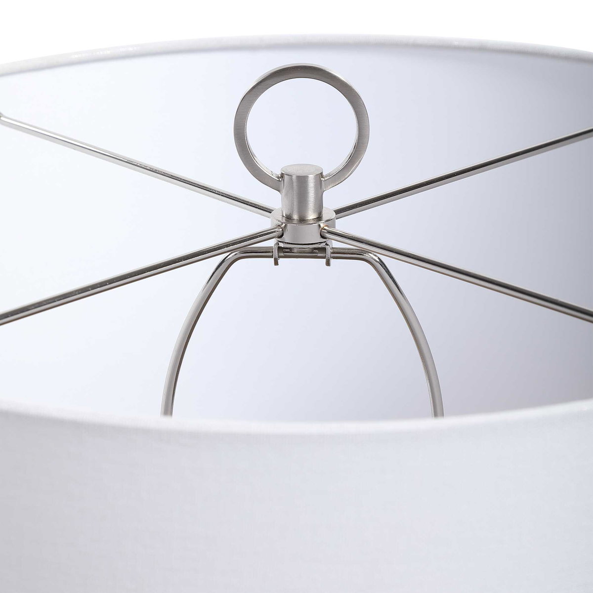 Cyprien Gray White Table Lamp, by Uttermost, 1'6" width x 2'4.25" height x 1'6" depth View 8
