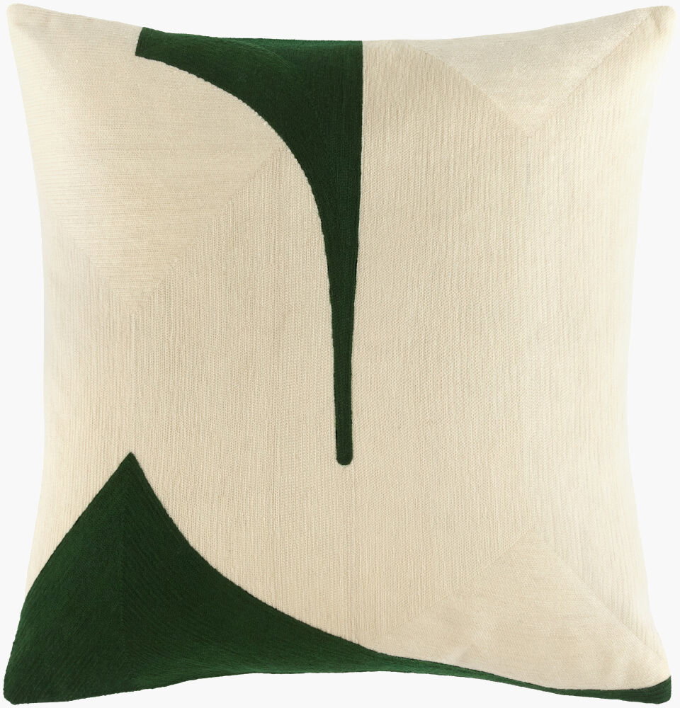 Curvea Accent Pillow, Decorative Pillow by Surya, 18" length x 18" width