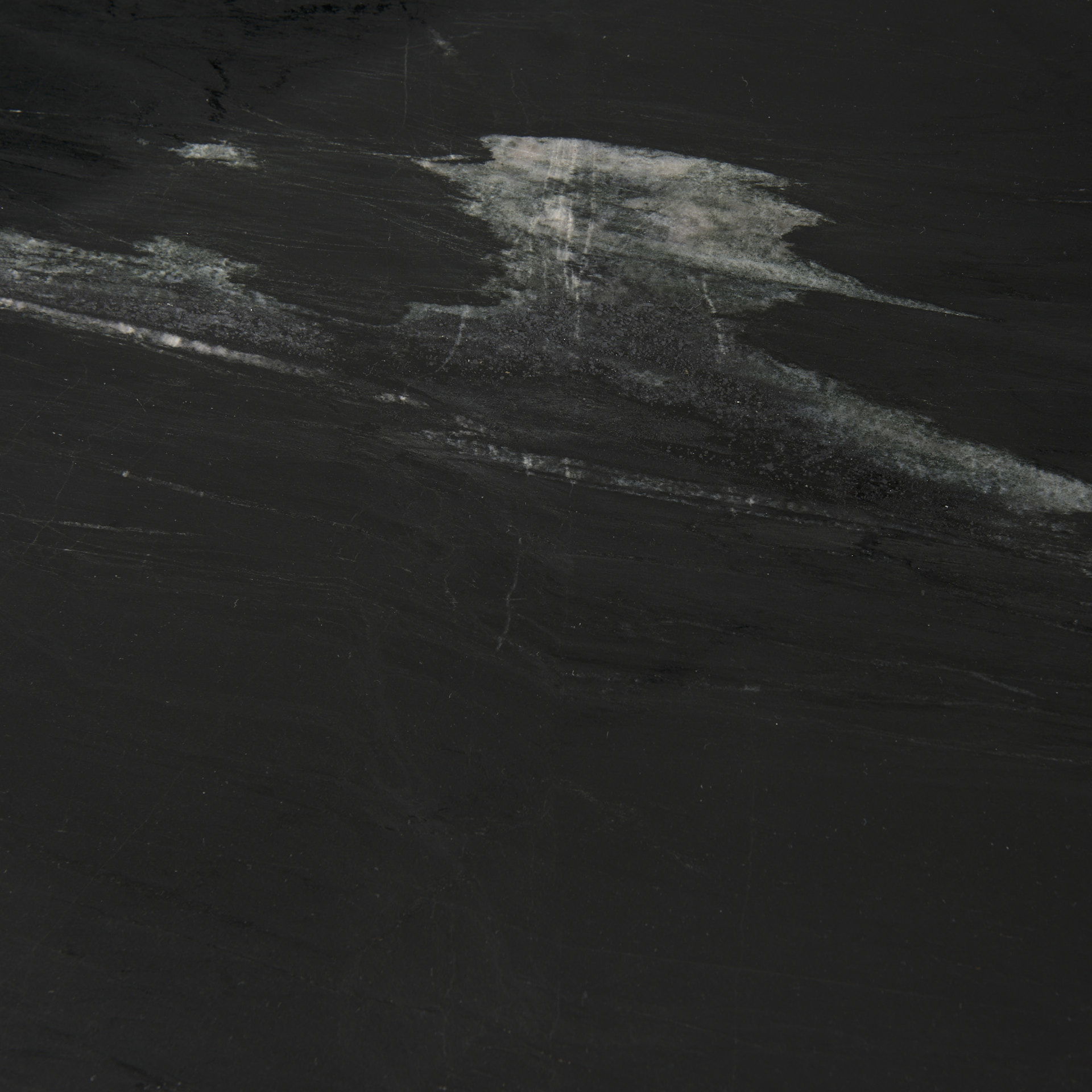 Reinhold IV Black Marble Top Iron Console Table, by Mercana, 60" length x 17" width x 31" height View 3