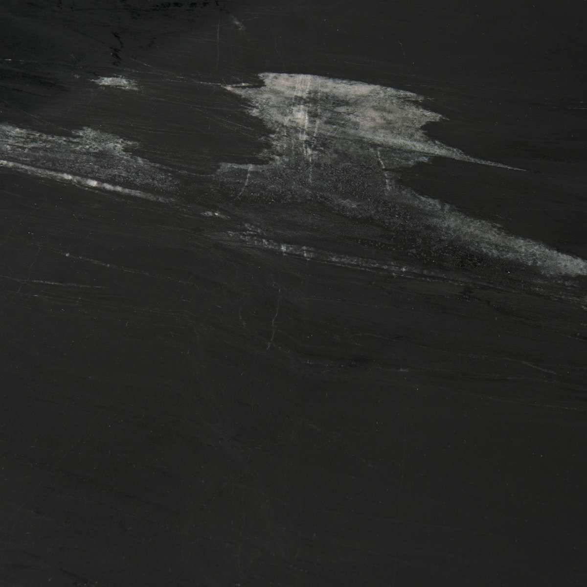 Reinhold IV Black Marble Top Iron Console Table, by Mercana, 60" length x 17" width x 31" height View 3