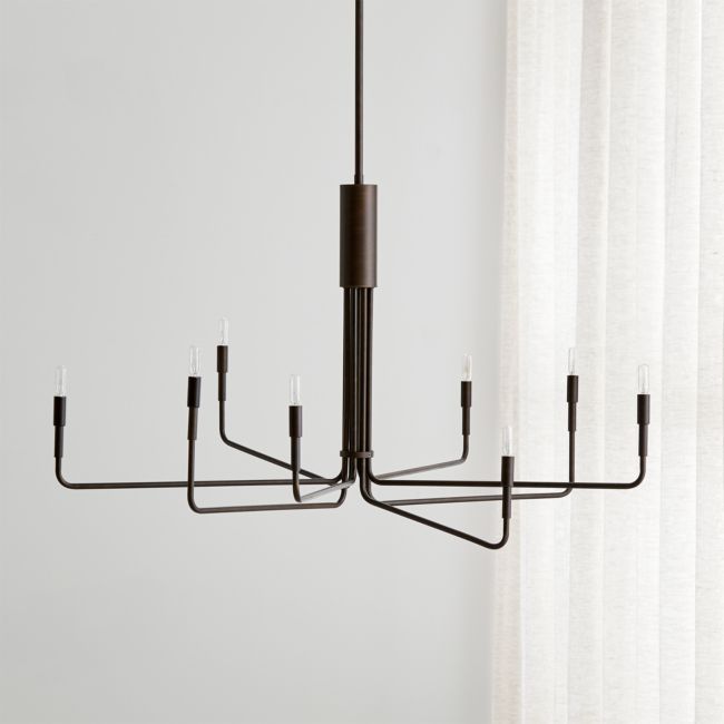 Online Designer Combined Living/Dining Clive 8-Arm Bronze Chandelier