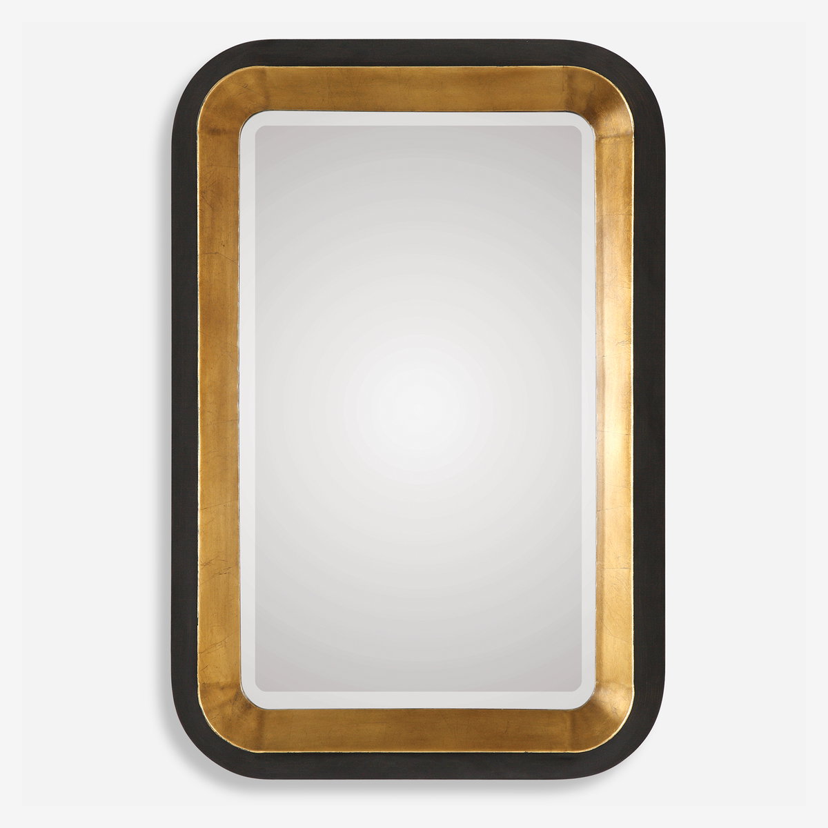 Niva Metallic Gold Wall Mirror, by Uttermost, 28" width x 42.13" height x 4" depth View 1