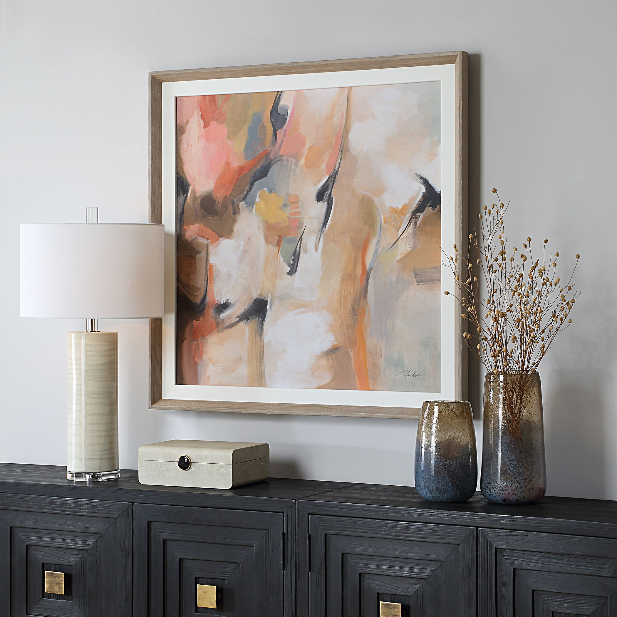 Uphill Framed Abstract Print large image 