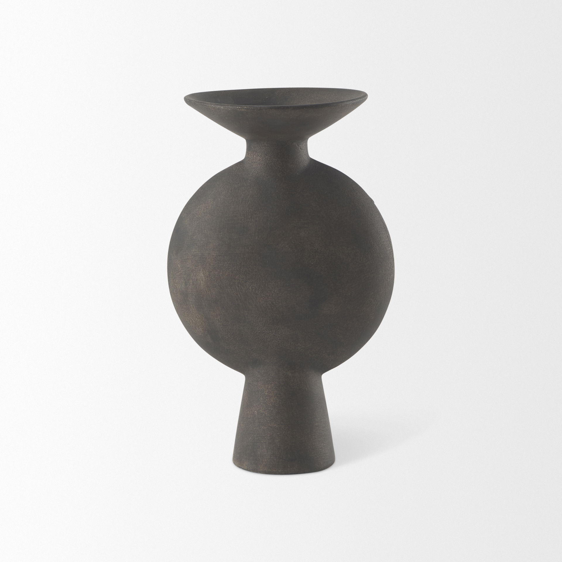 Kaz  Earthy Brown Ceramic Vase large image 