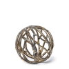 Sphaira Noir I Small 5L x 5W Gold Cast Aluminum Decorative Tree Branch Orb, Decorative Object by Mercana, 4.75" length x 4.75" width x 4.75" height thumbnail 1