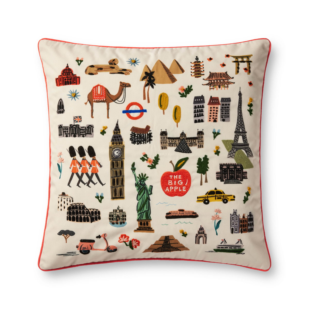 Rifle Paper Co. x Loloi No Name Pillow, Decorative Pillow, 22" length x 22" width View 1