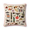 Rifle Paper Co. x Loloi No Name Pillow, Decorative Pillow, 22" length x 22" width thumbnail 1