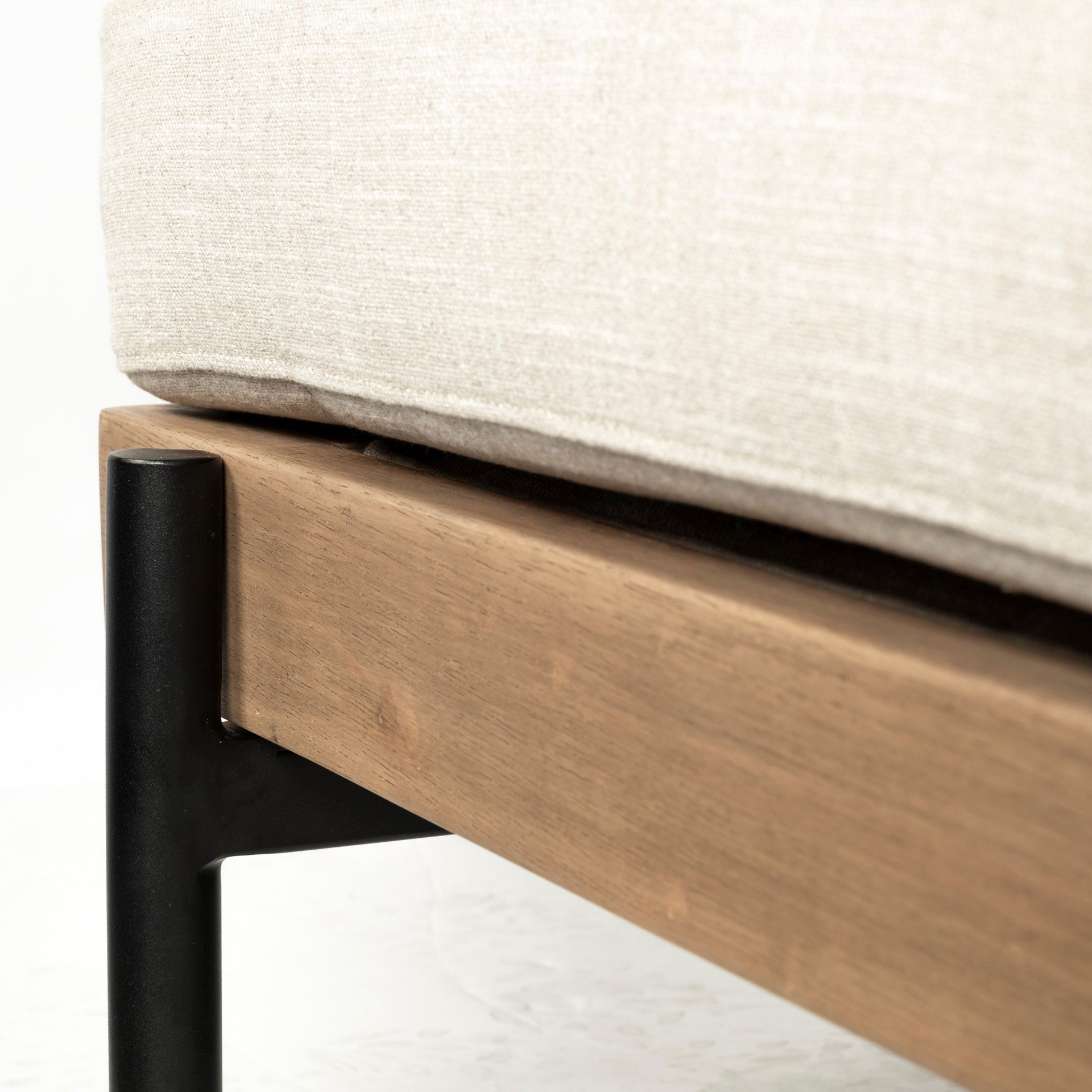 Colburne I Beige Fabric with Wood and Iron Frame Accent Chair, by Mercana, 40.55" length x 40.55" width x 32.28" height View 9