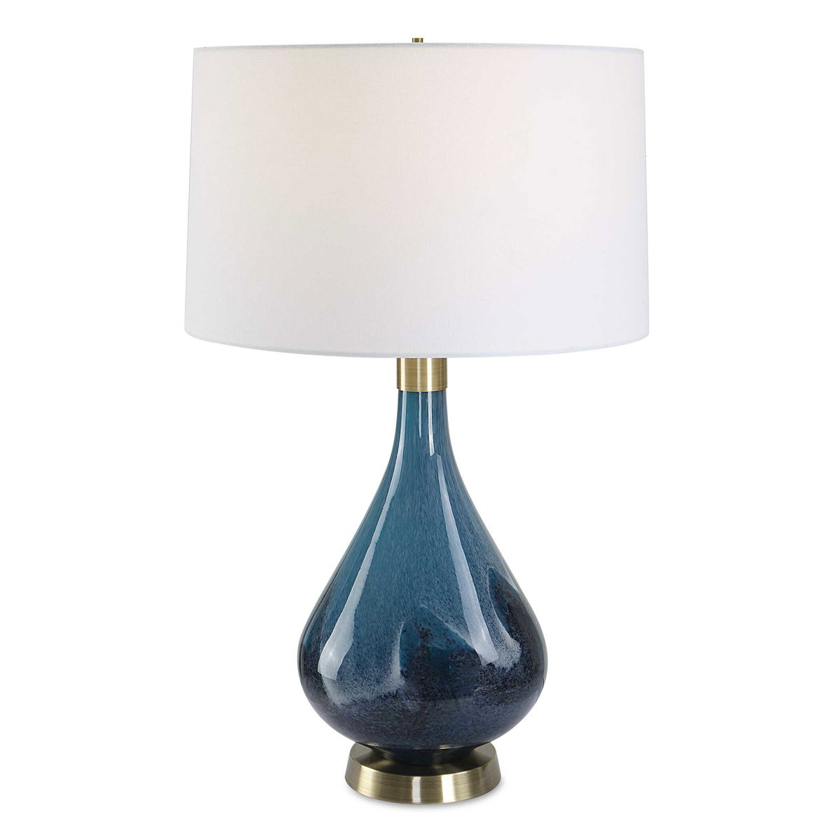 Riviera Art Glass Table Lamp, by Uttermost, 17" width x 27.75" height x 17" depth View 1
