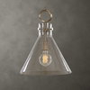 Imbuto Funnel Glass 1 Light Pendant, Mini Light Pendant by Uttermost, 14.5" width x 19" height x 14.12" diameter x 14.12" depth thumbnail 1