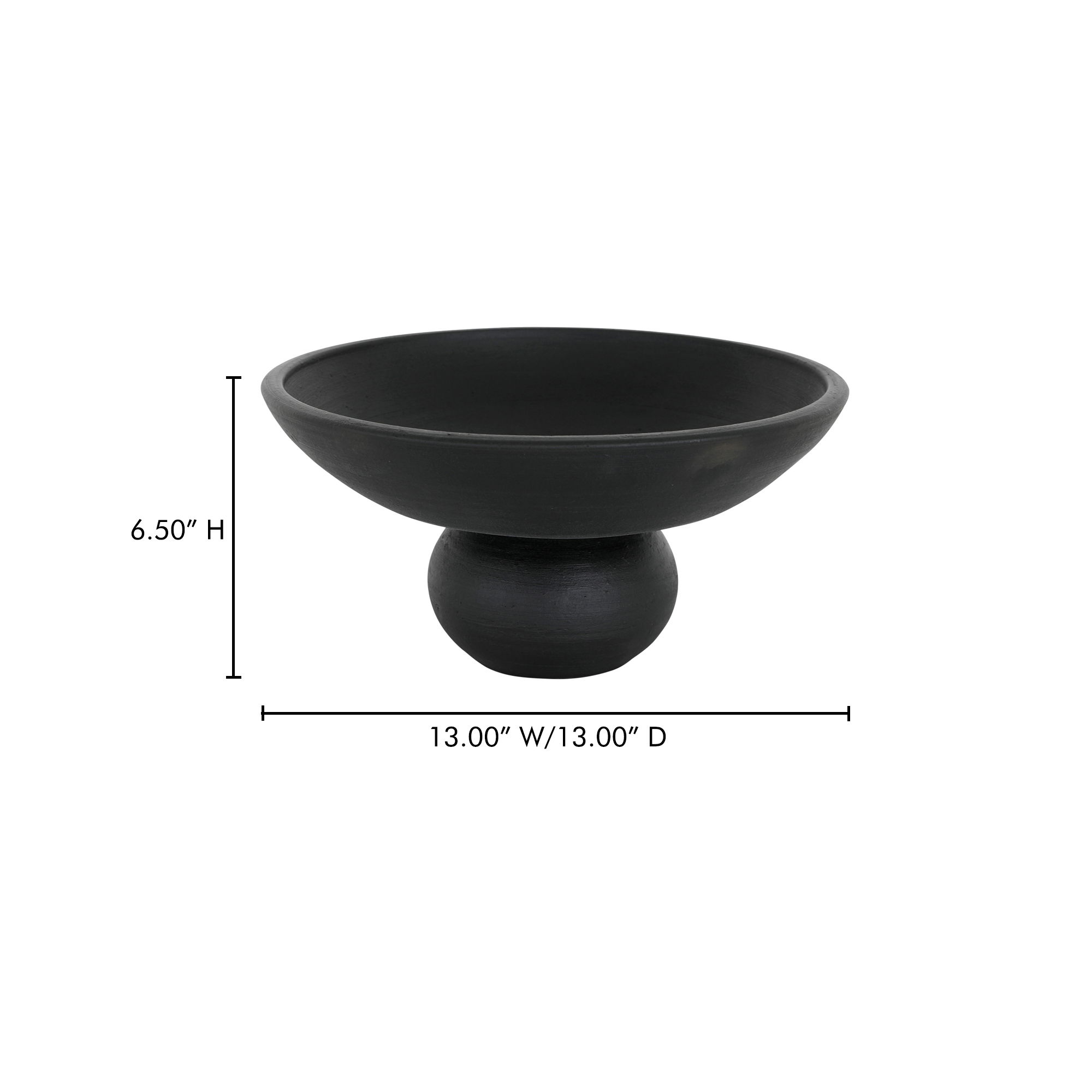 Asha Decorative Bowl Black Terracotta large image 