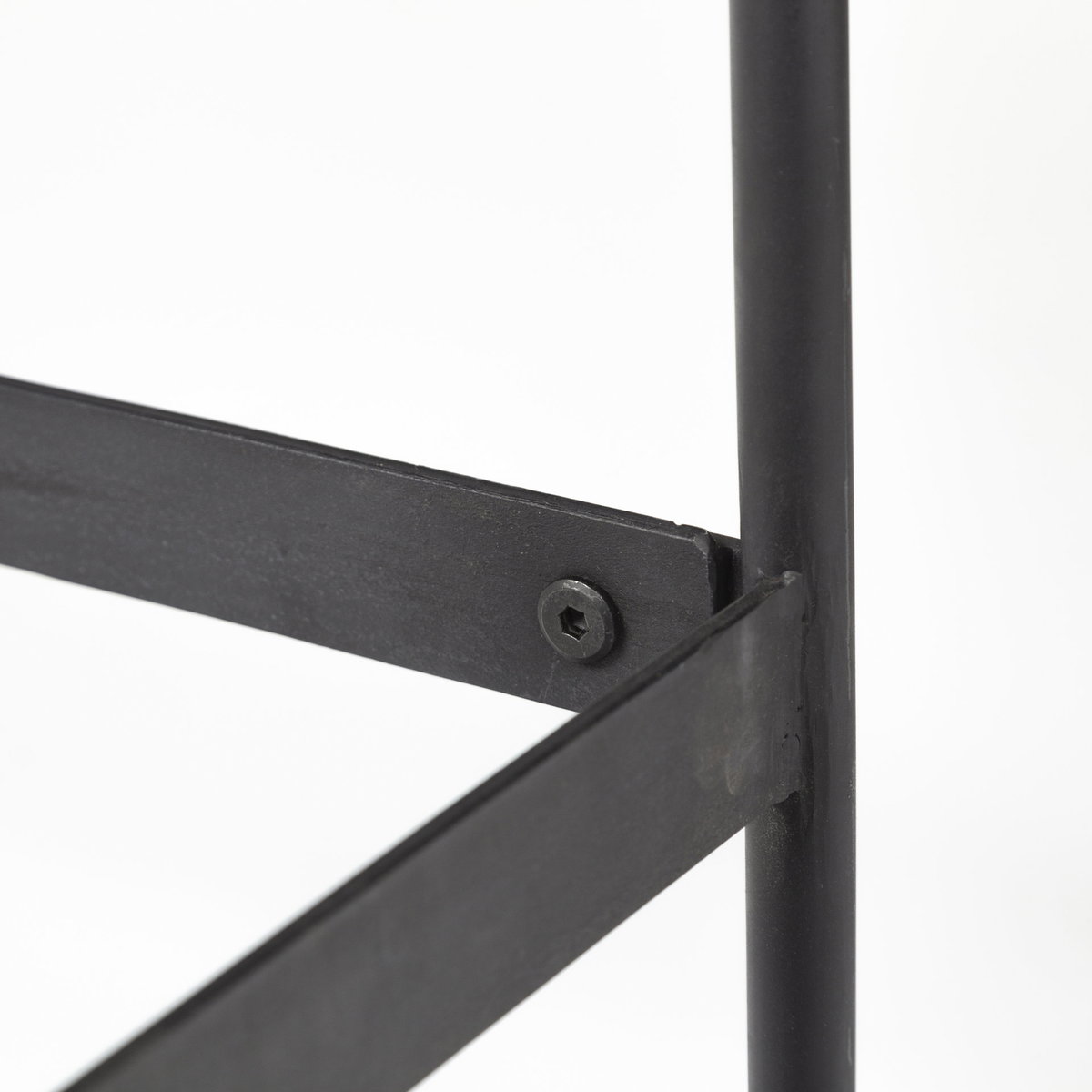 Glenn III 56L x 14W Dark Brown Wood with Black Iron Frame, 4 Drawer Console Table, by Mercana, 55.5" length x 14.5" width x 30" height View 13