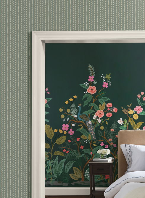 Rickrack Moss Wallpaper