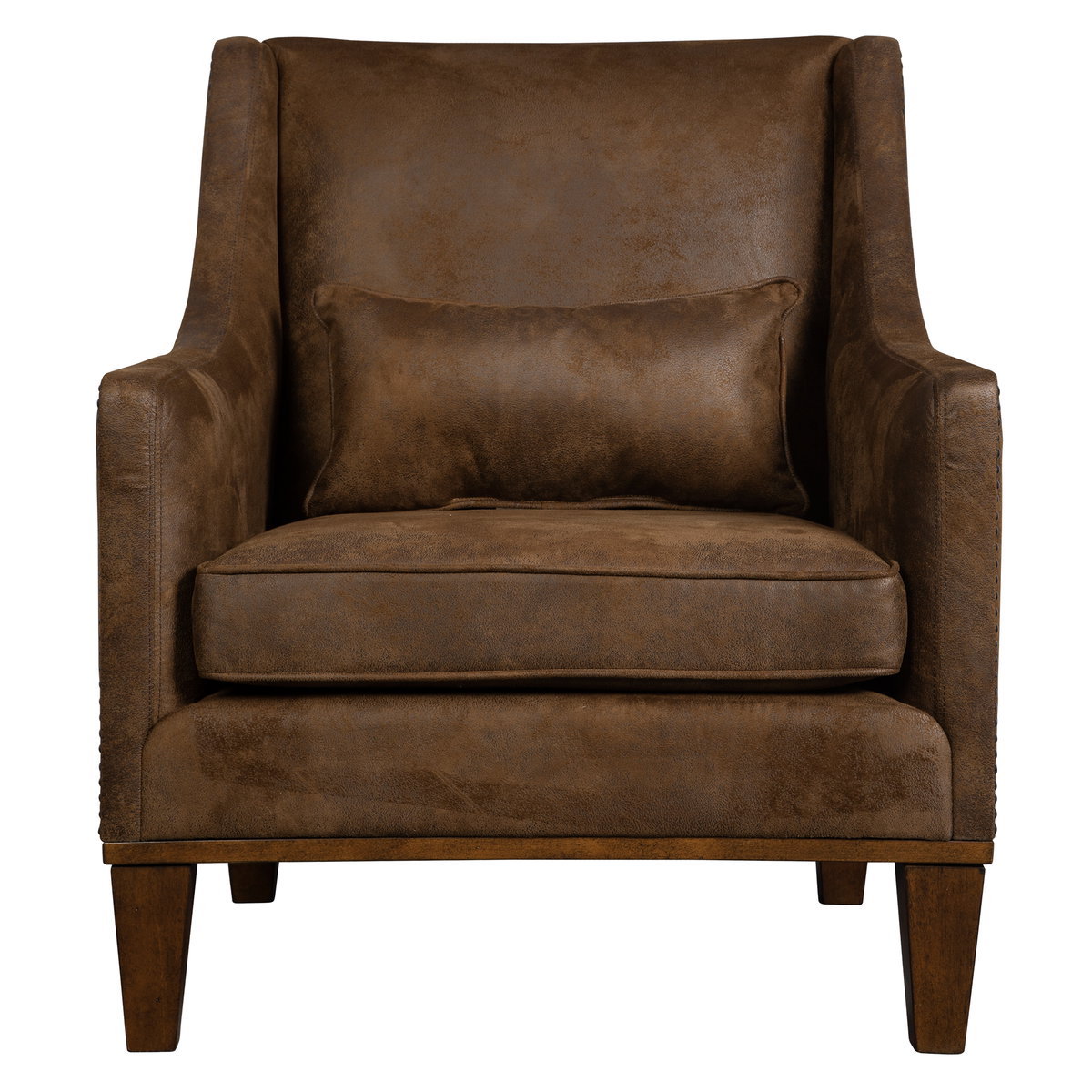 Clay Leather Armchair, Accent Chair by Uttermost, 32.5" width x 37" height x 35" depth View 1