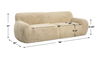 Abide Rounded Sheepskin Sofa, Furniture by Uttermost, 96" width x 31" height x 42" depth thumbnail 3