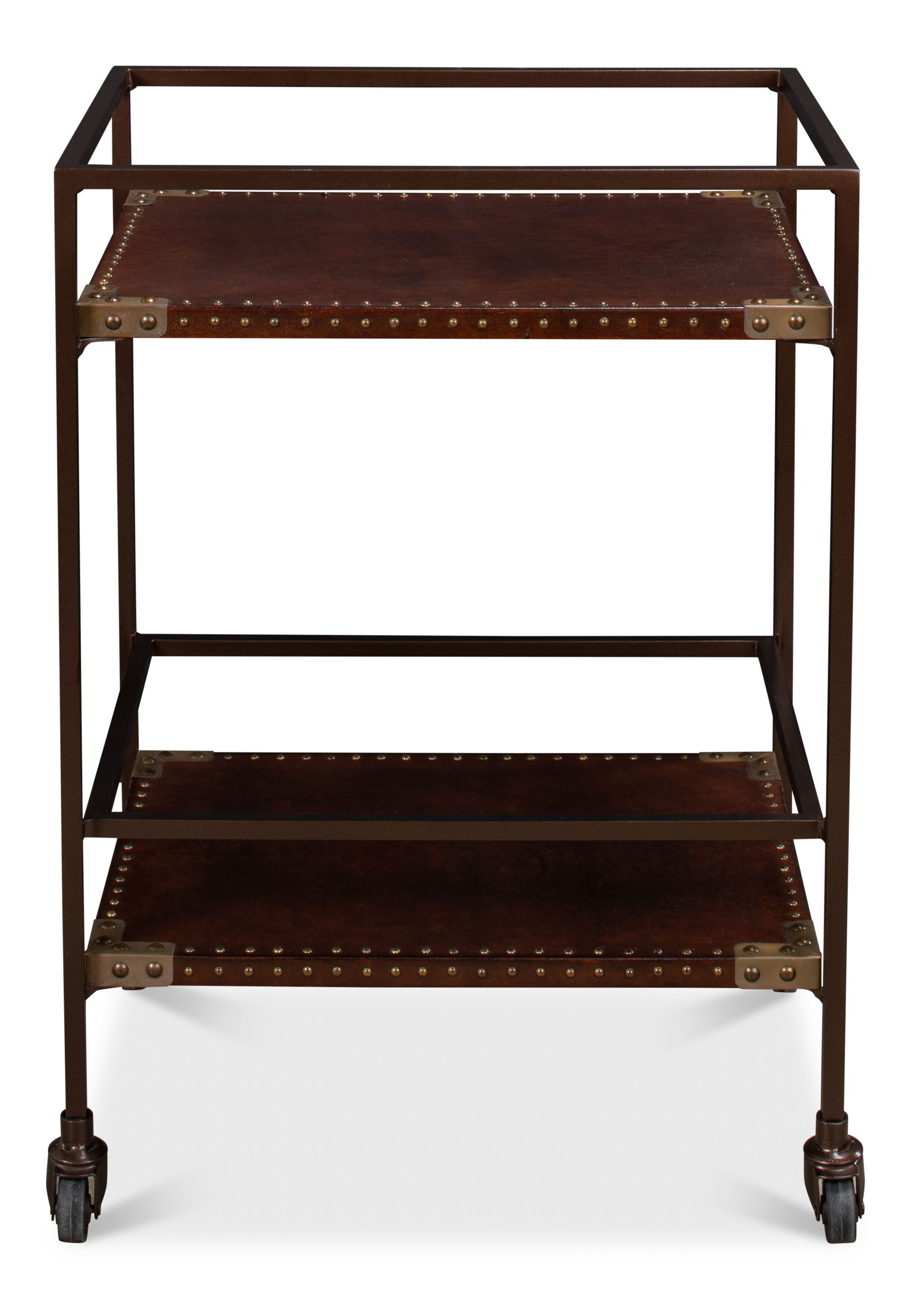 Trolley Side Table, Wine & Liquor Accessorie by Sarreid, 18" length x 14" width x 25" height View 2