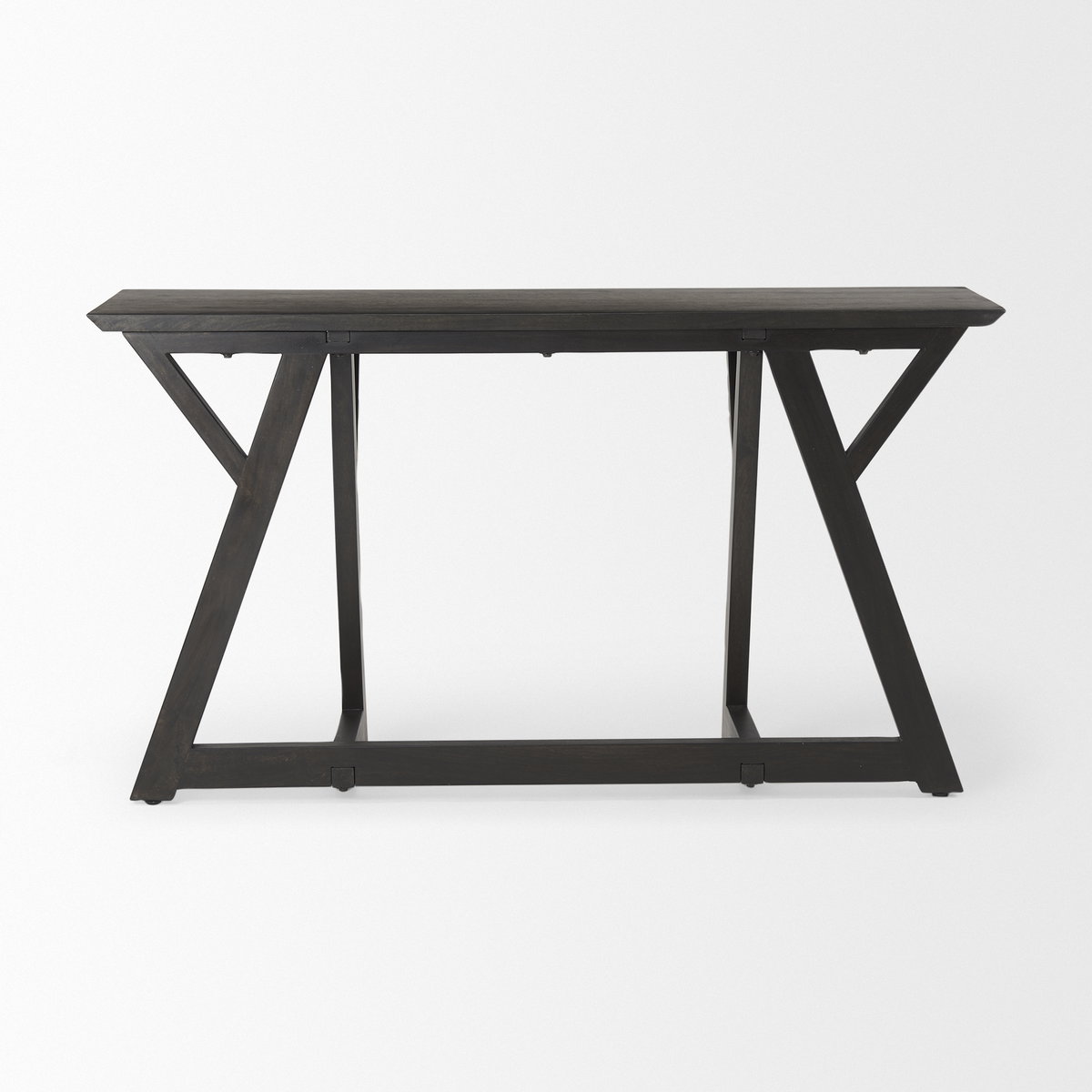 Jennings  Dark Brown Wood Console Table, by Mercana, 54" length x 16" width x 29.5" height View 5