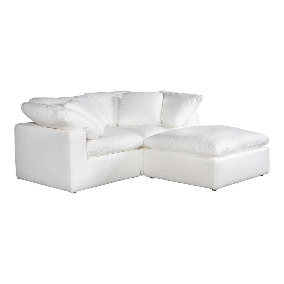 Terra Condo Nook Modular Sectional Cream White, Sectional Sofa by Moe's Home, 76" width x 32" height x 76" depth View 2