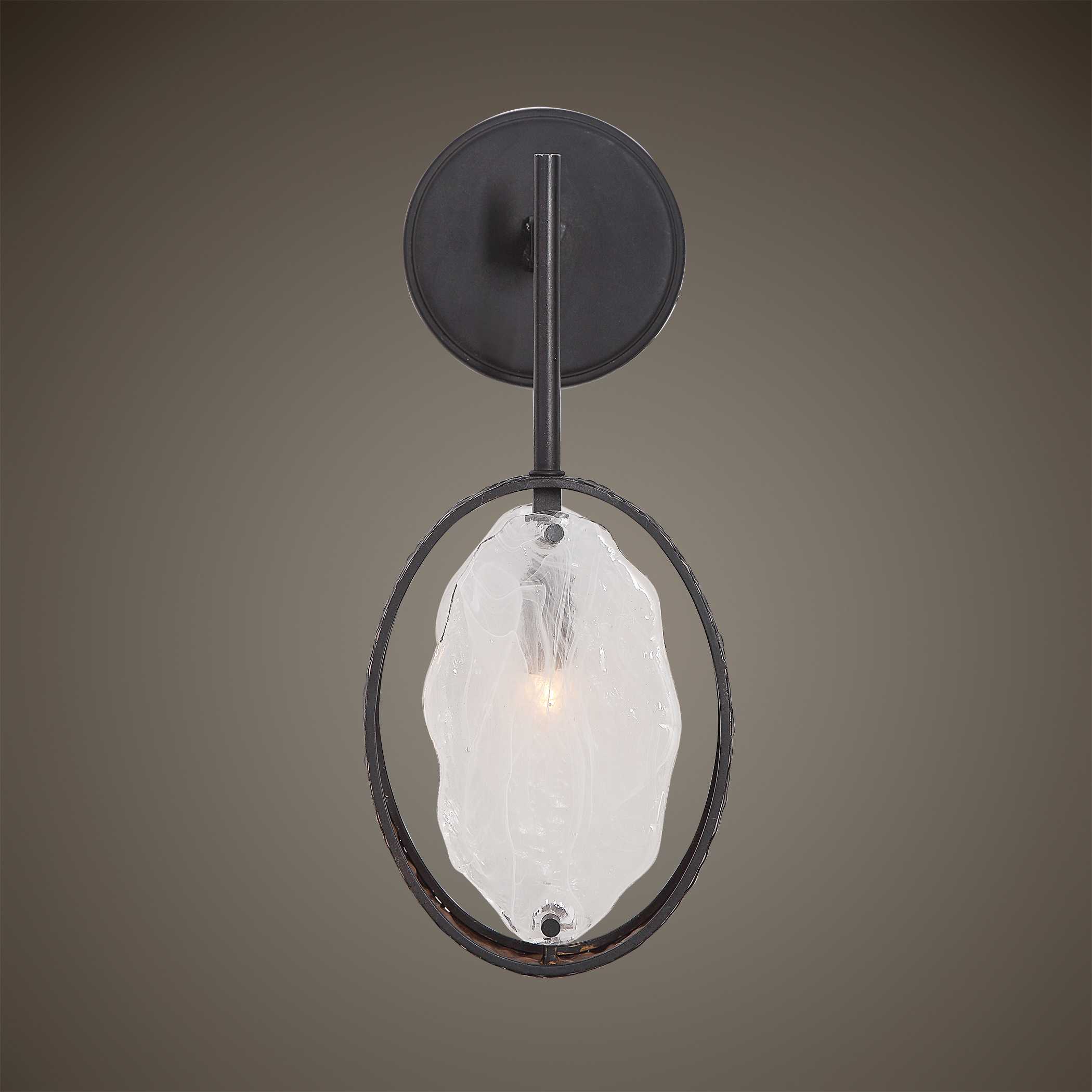Maxin Dark Bronze 1 Light Sconce, Ceiling Light by Uttermost, 6.12" width x 15" height x 5.25" depth View 2