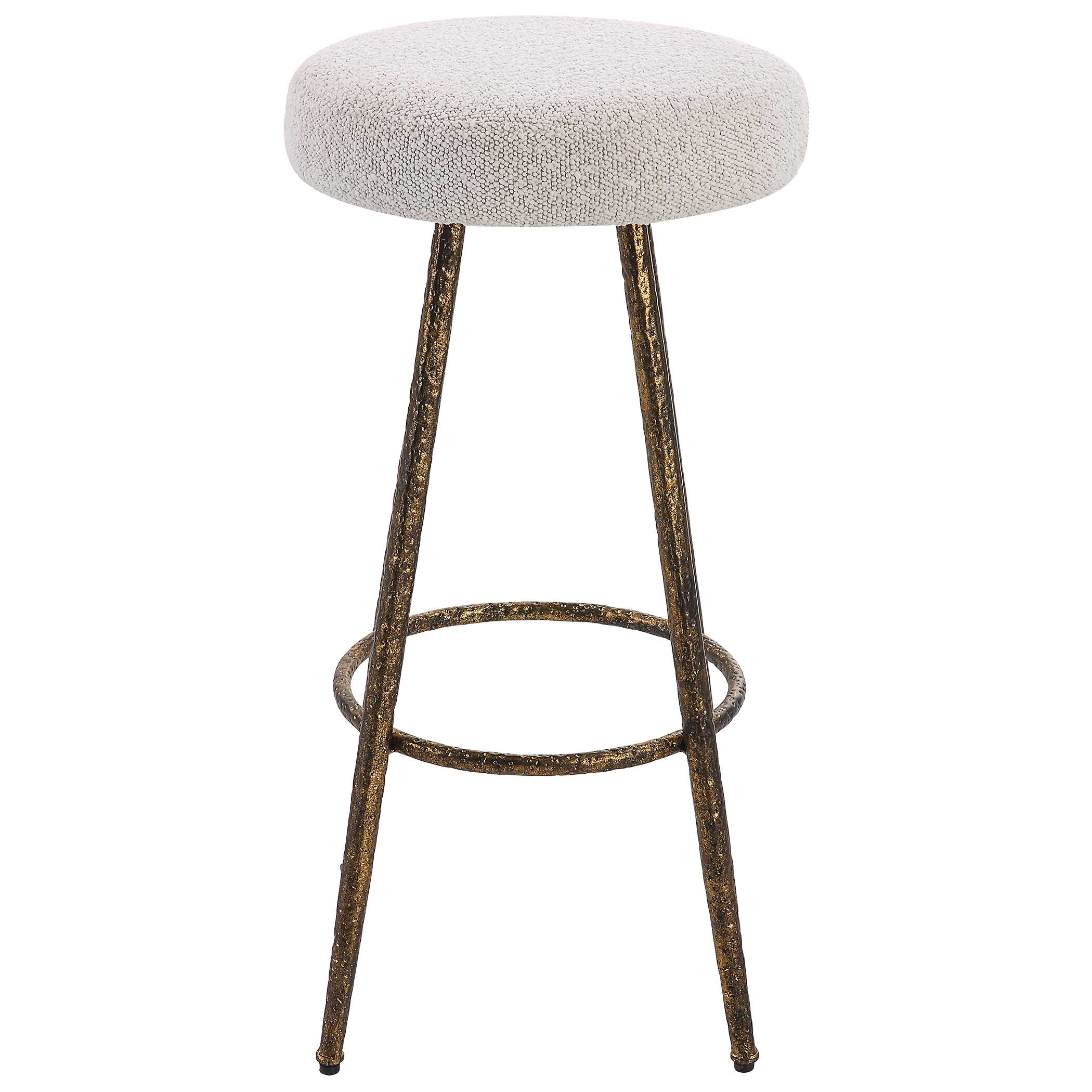 Braven White Fabric Counter Stool large image 