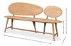 Pebble Bench, by Sarreid, 1'7" length x 6'1" width x 3'1" height thumbnail 14