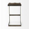 Kiran Backless 30in Seat Bar Stool | Brown Wood with Antique Nickel, Counter & Bar Stool by Mercana, 17" length x 17" width x 30" height thumbnail 5