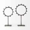 Elio  Large Studded Hoop Object, Decorative Object by Mercana, 8.27" length x 2.95" width x 14.96" height thumbnail 4