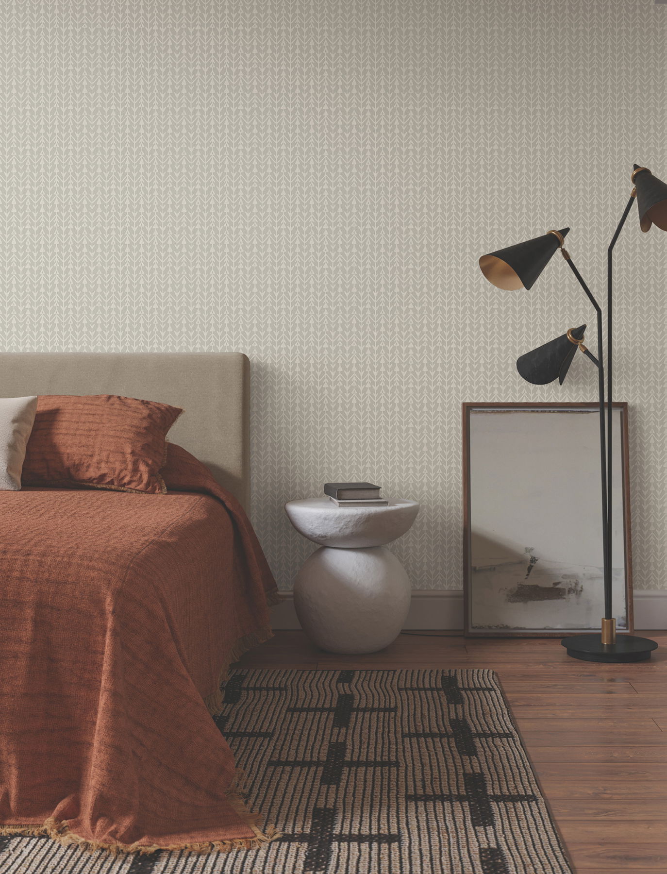 Martigue Stripe Grey Wallpaper large image 