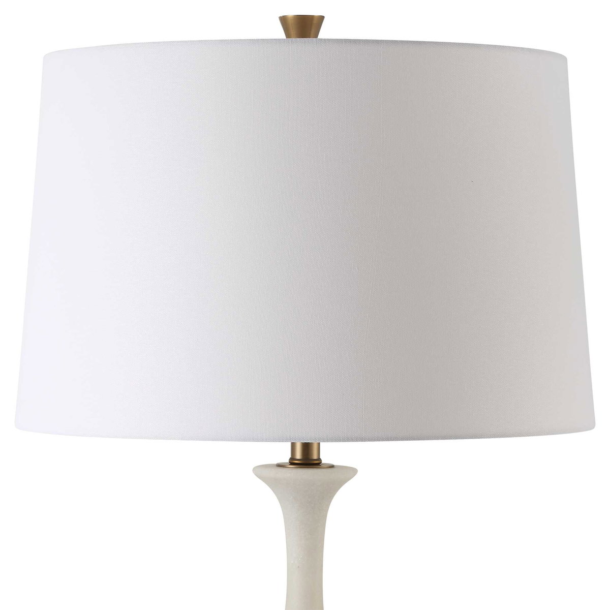 Colette White Stone Floor Lamp, by Uttermost, 19" width x 69" height x 19" depth View 6