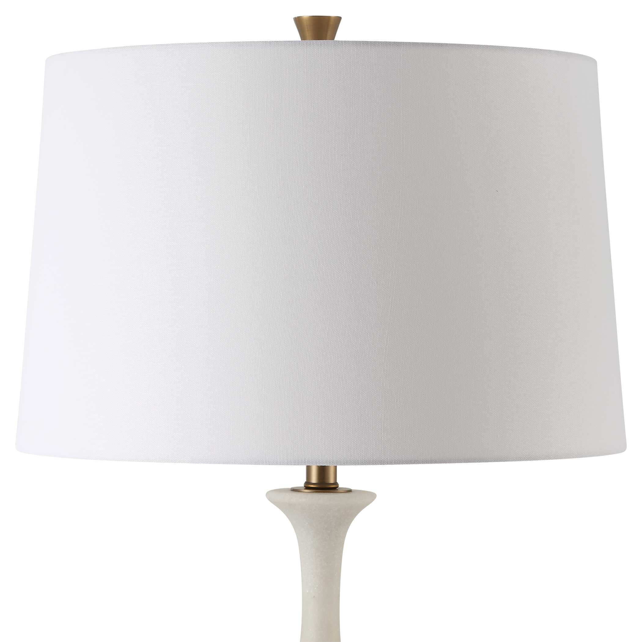 Colette White Stone Floor Lamp large image 