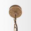 Rhone Gold Metal and Wood Beaded Chandelier, by Mercana, 26.38" length x 26.38" width x 88.58" height thumbnail 5
