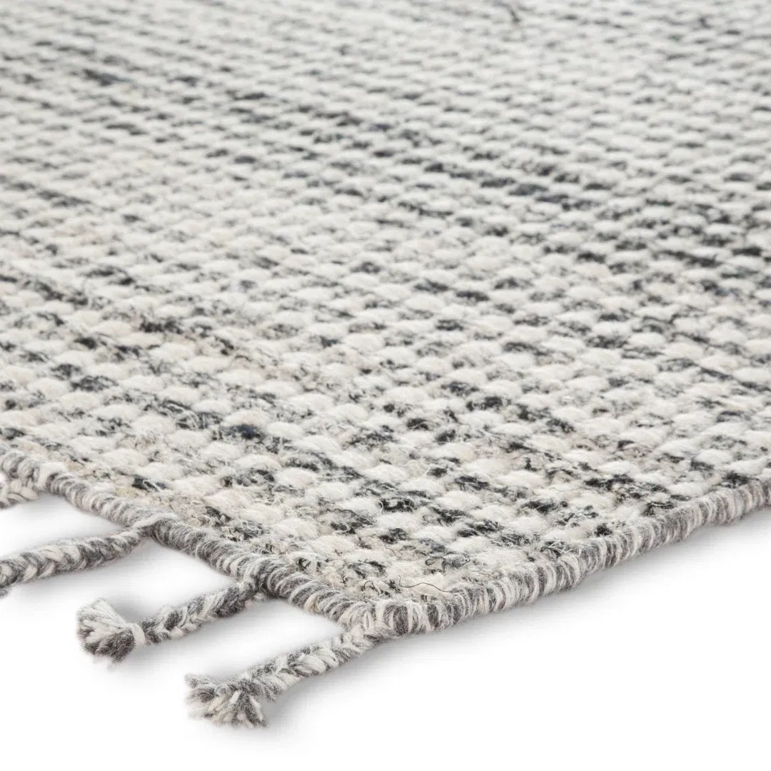 Armon Dot Hand-Woven Ivory/Black Area Rug large image 