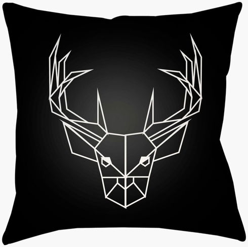 Geometric Caribou Accent Pillow