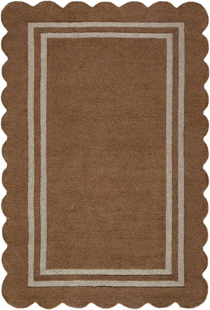 Scalloped Handmade Rug, by Surya, 1'6" length x 1'6" width