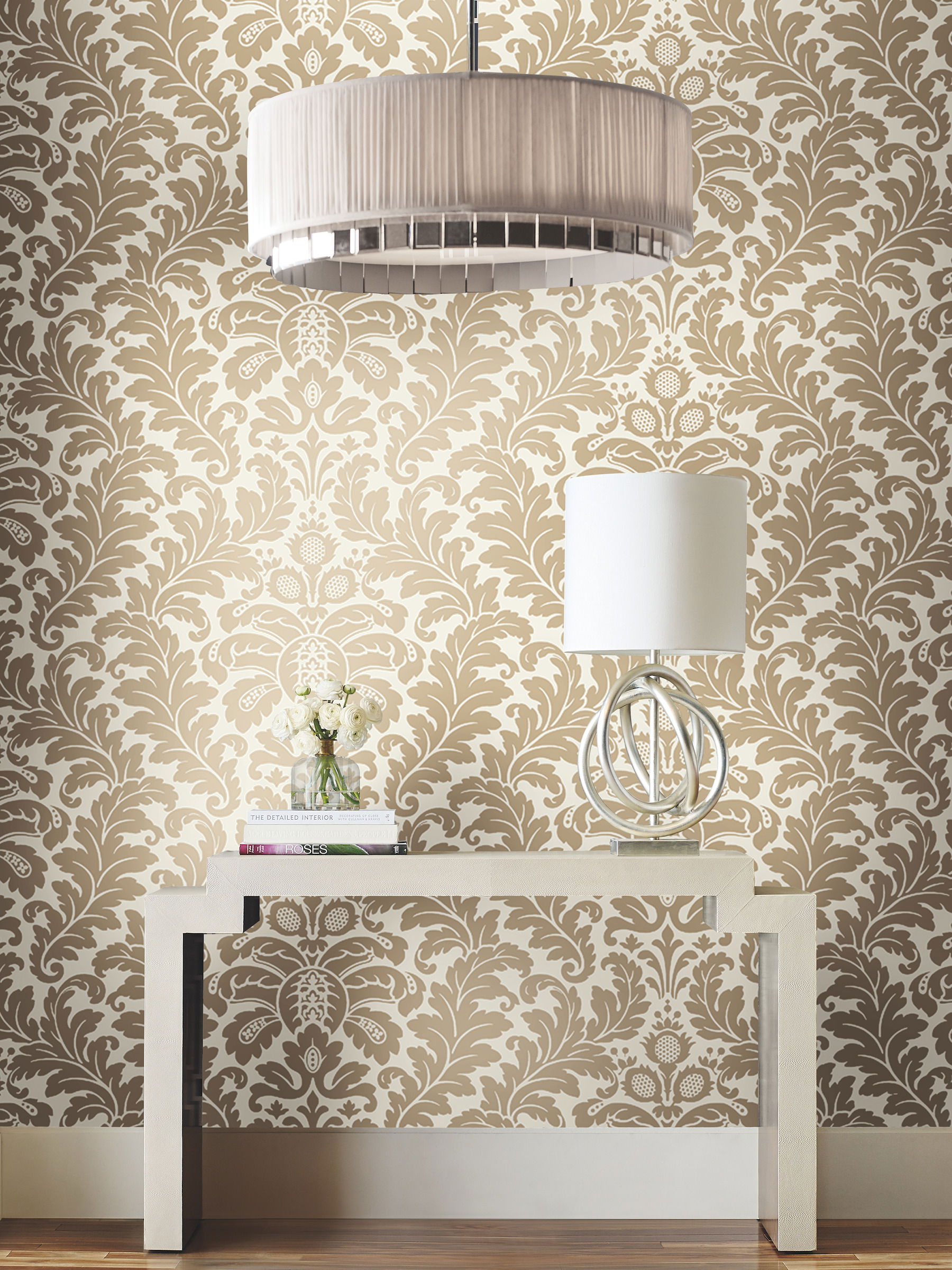 Modern Romance Gold Metallic Wallpaper large image 