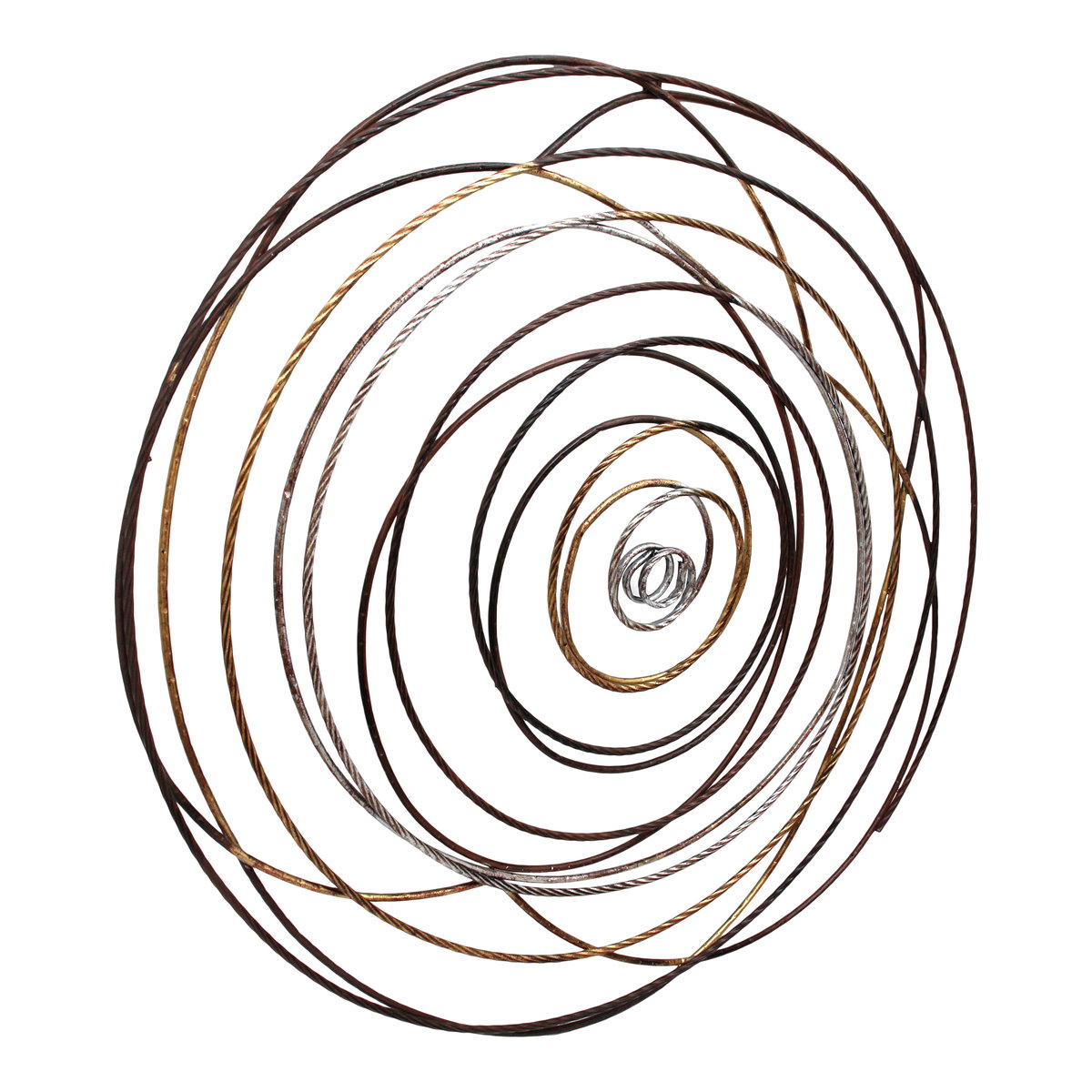 Iron Braid Wall Decor Mulitcolor, Sculptural Wall Art by Moe's Home, 40" width x 40" height x 1.5" depth View 2