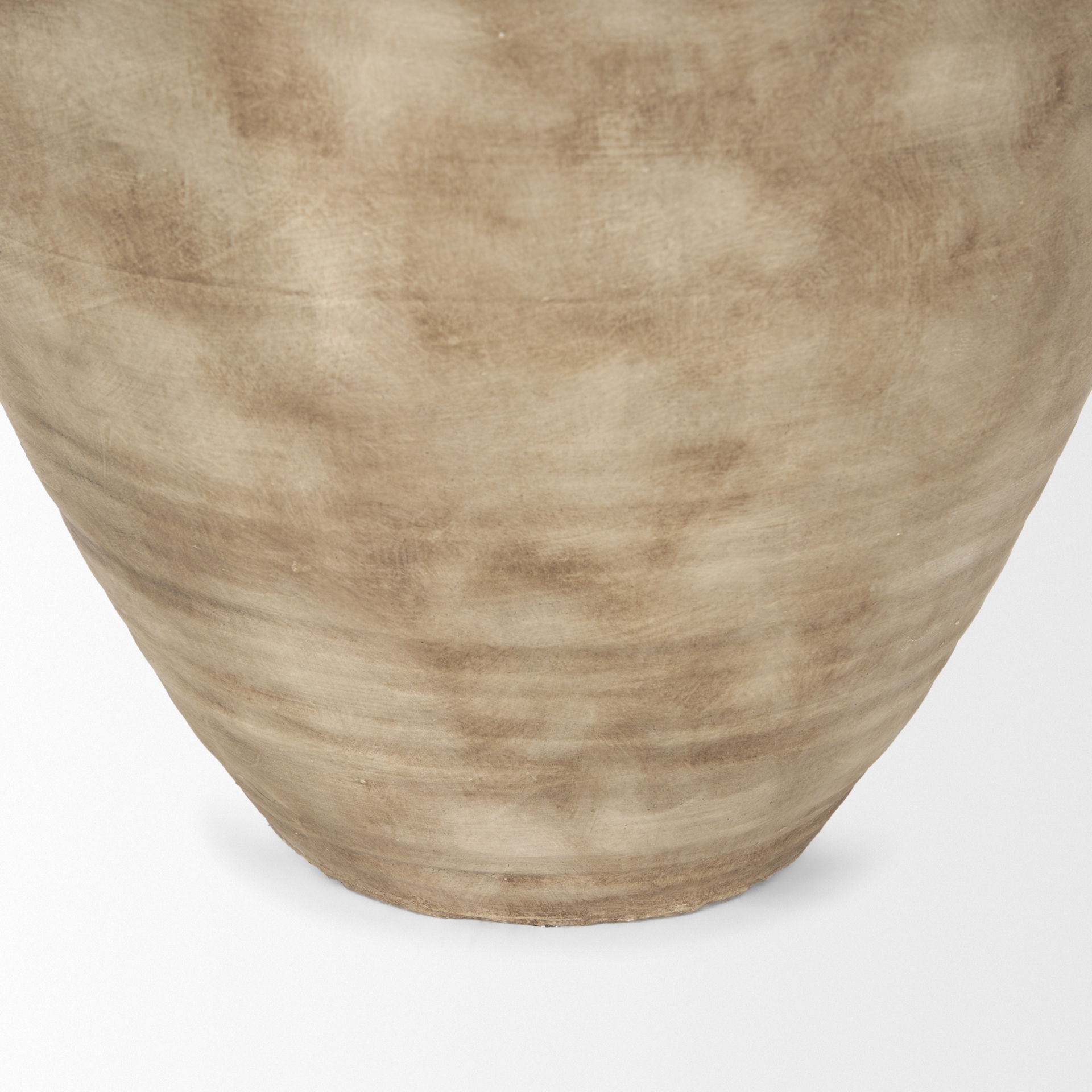 Tulsi Small Matte Earth Brown Ceramic Floor Vase large image 