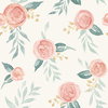 Watercolor Roses Red Wallpaper, by York Wall, 33' length x 1'8.5" width x 0.02" depth thumbnail 1