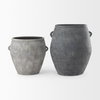 Zuma  Dark Gray Ceramic Floor Vase, by Mercana, 27.17" length x 20.47" width x 31.89" height thumbnail 14