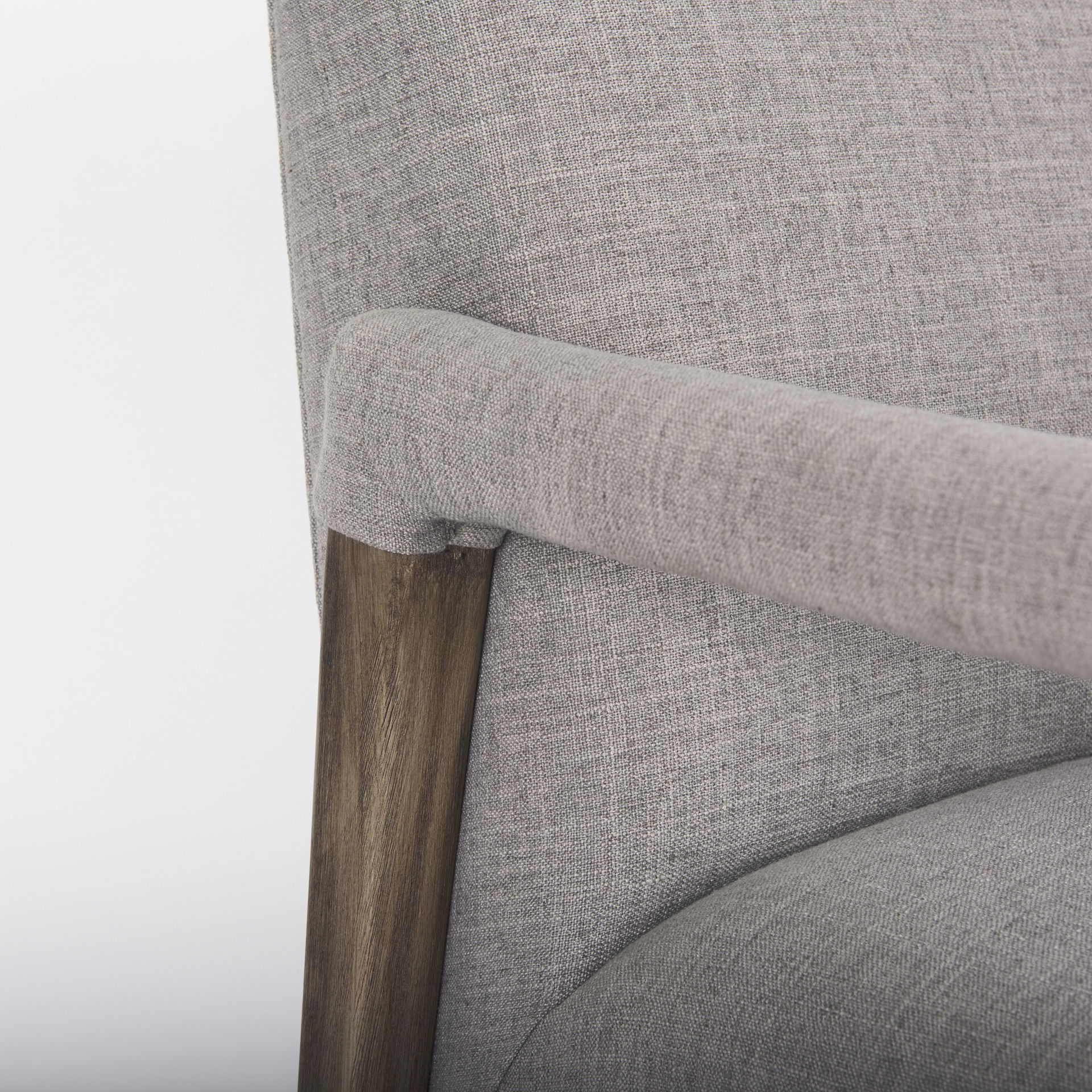Palisades Gray Fabric with Brown Wood Frame Accent Chair large image 